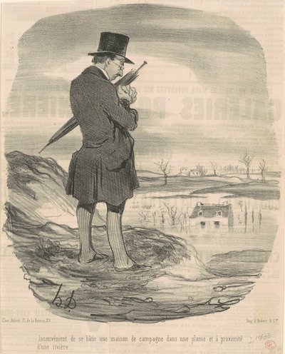 Inconveniente di costruirsi una casa di campagna... da Honoré Daumier