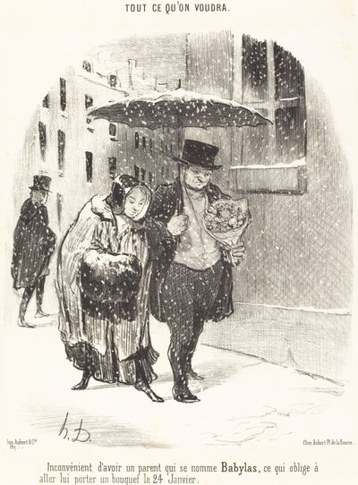 Inconveniente di Avere un Parente di Nome Babylas... da Honoré Daumier
