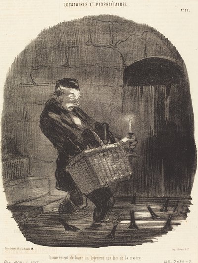 Inconveniente di affittare... non lontano da un fiume da Honoré Daumier