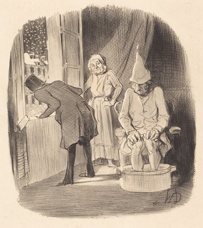 Inconveniente di mettere il proprio alloggio... da Honoré Daumier