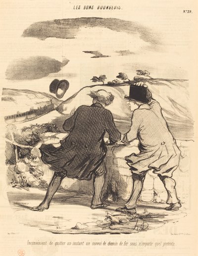Inconveniente di lasciare...un convoglio ferroviario... da Honoré Daumier