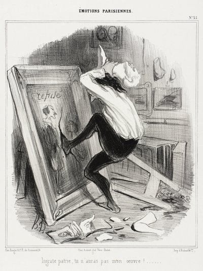 Ingrata patria, non avrai la mia opera! da Honoré Daumier