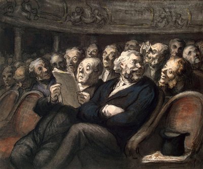 Intervallo alla Comédie-Française, 1858 da Honoré Daumier