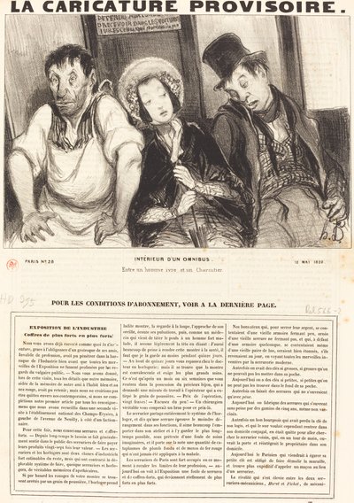 Interno di un omnibus da Honoré Daumier