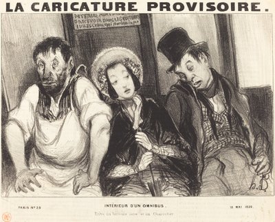 Interno di un omnibus da Honoré Daumier