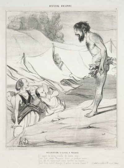Introduzione di Ulisse a Nausica da Honoré Daumier