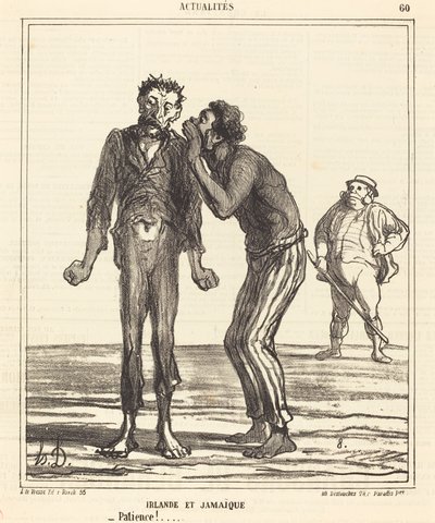 Irlanda e Giamaica - Pazienza!... da Honoré Daumier