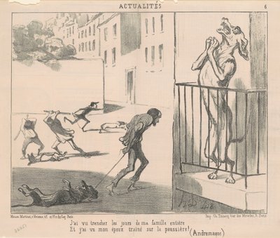 Ho visto troncare i giorni della mia famiglia... da Honoré Daumier