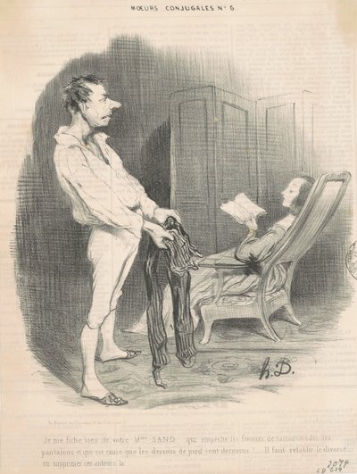 Non mi importa della vostra Mme Sand... da Honoré Daumier