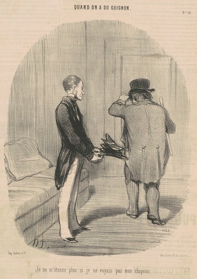 Non mi stupisco più se non vedevo il mio cappello ... da Honoré Daumier