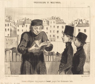 Giovani collegiali... lavando fino al loro dizionario latino da Honoré Daumier