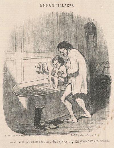 Non voglio entrare in tanta acqua... da Honoré Daumier