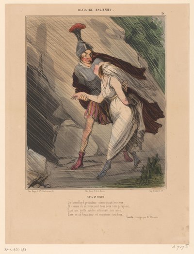 Caricatura di Enea e Didone da Honoré Daumier