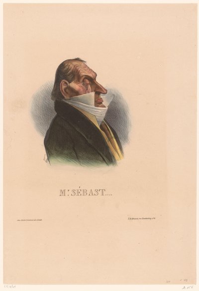 Caricatura di Horace Sébastiani da Honoré Daumier