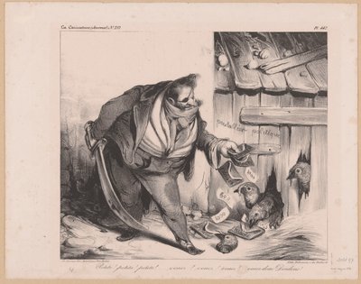Caricatura del re Luigi Filippo I di Francia come bandito da Honoré Daumier