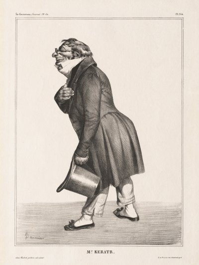 La Caricature, Pl. 314, Comte de Keratry, 1833 da Honoré Daumier