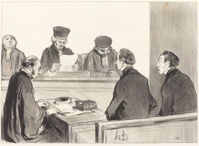 La Corte, vidant le délibéré... da Honoré Daumier