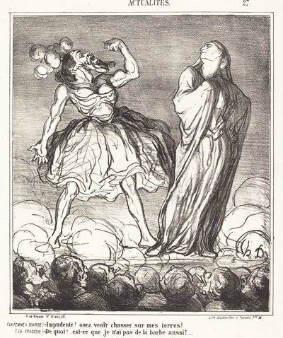 La donna barbuta da Honoré Daumier