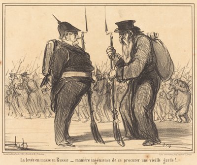 La leva di massa in Russia... da Honoré Daumier