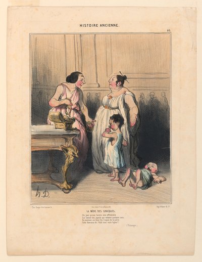 La Mere des Gracques, tavola 46 dalla Histoire Ancienne da Honoré Daumier
