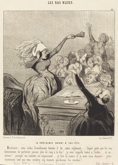 La Presidente che grida a squarciagola: Signore!... da Honoré Daumier