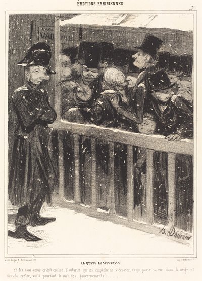 La coda allo spettacolo da Honoré Daumier