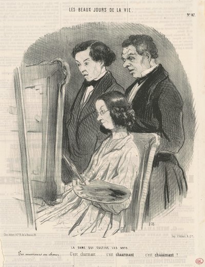 La signora che coltiva le arti da Honoré Daumier