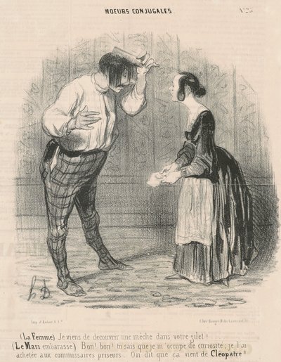 La donna. Ho appena scoperto una ciocca... da Honoré Daumier
