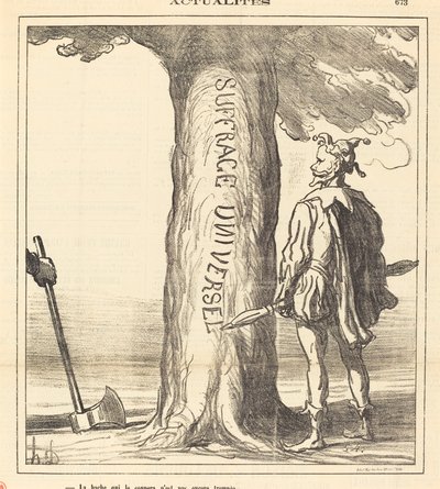 La scure che lo taglierà non è ancora temprata da Honoré Daumier