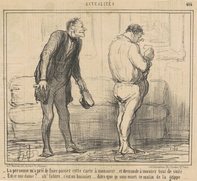 La persona... chiede di salire subito... da Honoré Daumier