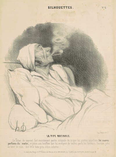La pipa mattutina da Honoré Daumier