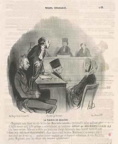 La denuncia per adulterio da Honoré Daumier