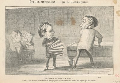 La fisarmonica, detta soffietto musicale da Honoré Daumier