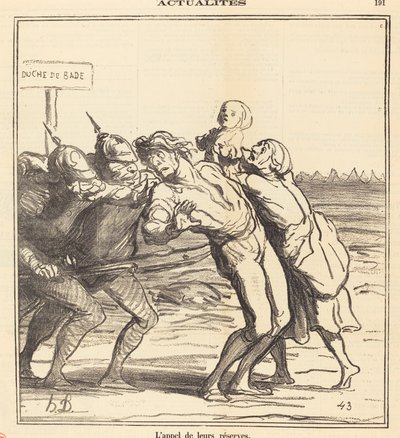 La chiamata delle loro riserve da Honoré Daumier