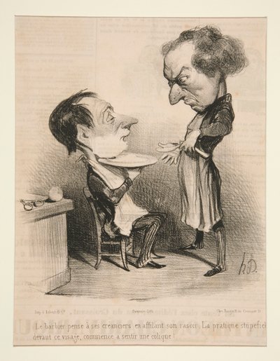 Il barbiere pensa ai suoi creditori da Honoré Daumier