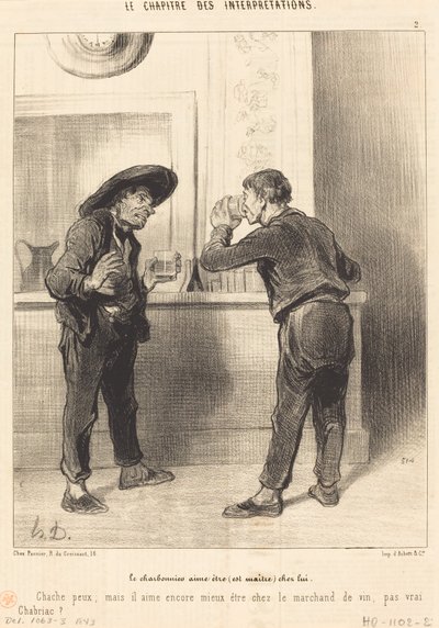 Le Charbonnier aime être (est maitre)... da Honoré Daumier