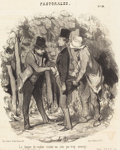 Il Pericolo di... visitare un sito troppo selvaggio da Honoré Daumier