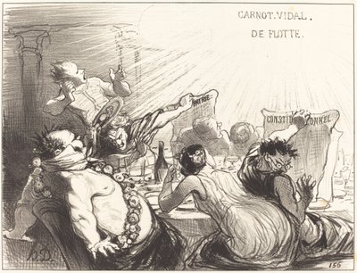 Il banchetto di Baldassarre-Véron da Honoré Daumier