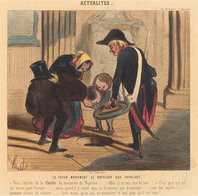 Il futuro monumento di Napoleone agli Invalides da Honoré Daumier