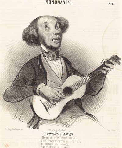 Il chitarrista dilettante da Honoré Daumier