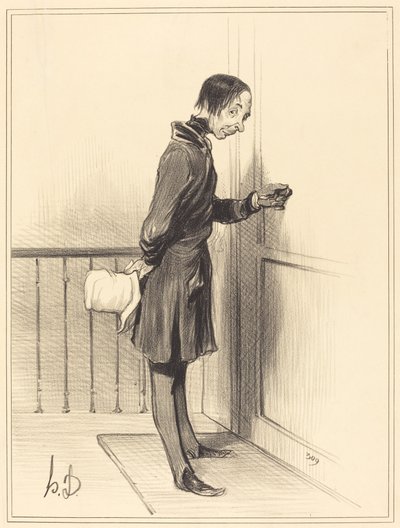Il mendicante a domicilio da Honoré Daumier