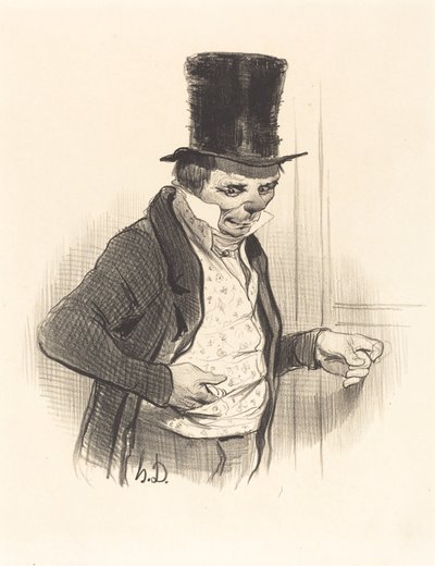 Il Portiere in tournée di visite da Honoré Daumier