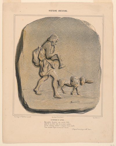 Il ritorno di Ulisse, tavola 7 da Histoire Ancienne da Honoré Daumier