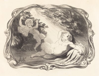 Il sonno di Endimione-Berryer da Honoré Daumier