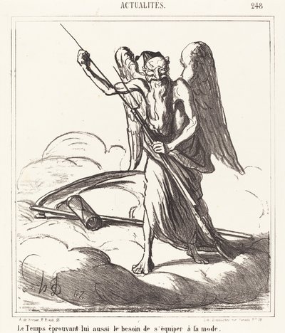 Anche il tempo sente il bisogno di equipaggiarsi alla moda da Honoré Daumier