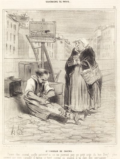 Il tosatore di cani da Honoré Daumier