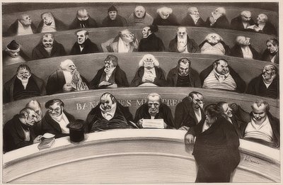 Il ventre legislativo. Aspetti dei banchi ministeriali della camera non prostituita del 1834 da Honoré Daumier