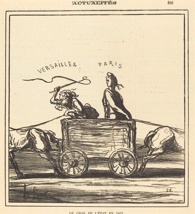 Il carro dello stato nel 1871 da Honoré Daumier