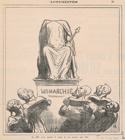 Il problema è quando si tratta di mettergli una testa da Honoré Daumier