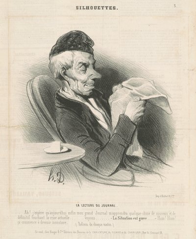 La lettura del giornale da Honoré Daumier